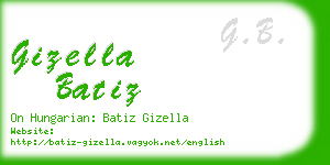 gizella batiz business card